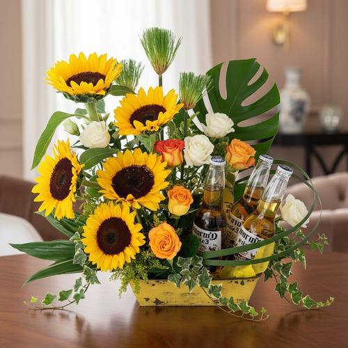 Arrangement with Temis Sunflowers