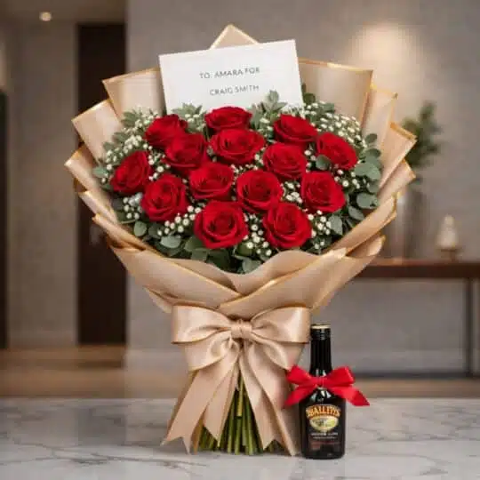 Bouquet de Rosas y Baileys - Imagen 1